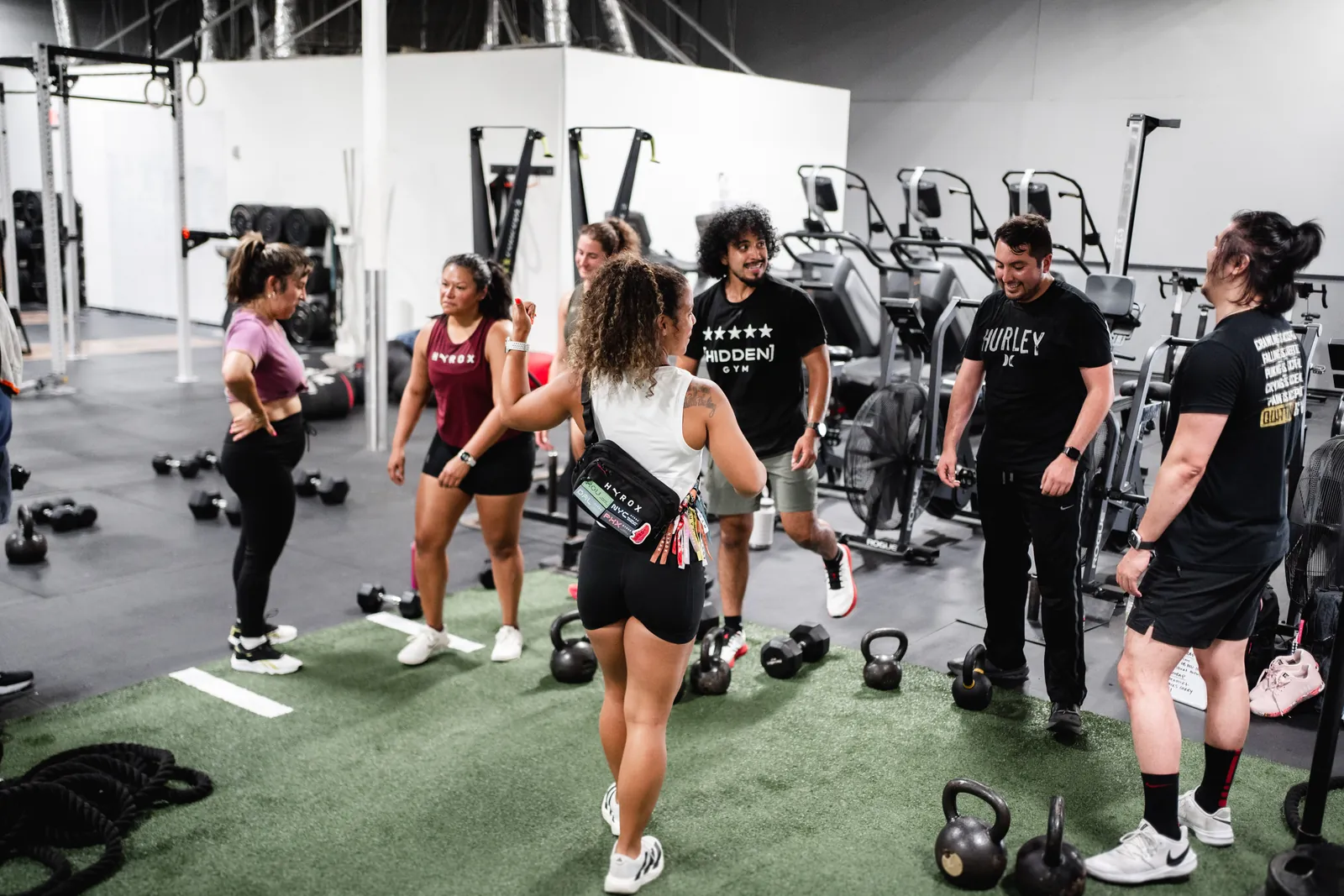 Coached HYROX class in session at Hidden Gym Allen — June 2026
