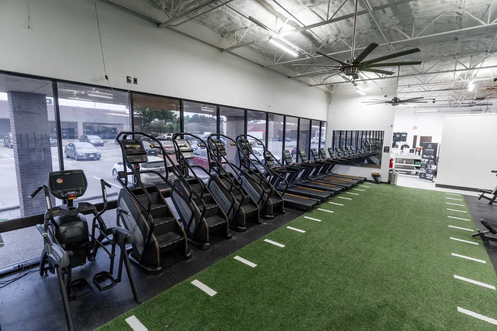 Cardio floor and turf — Hidden Gym North Dallas