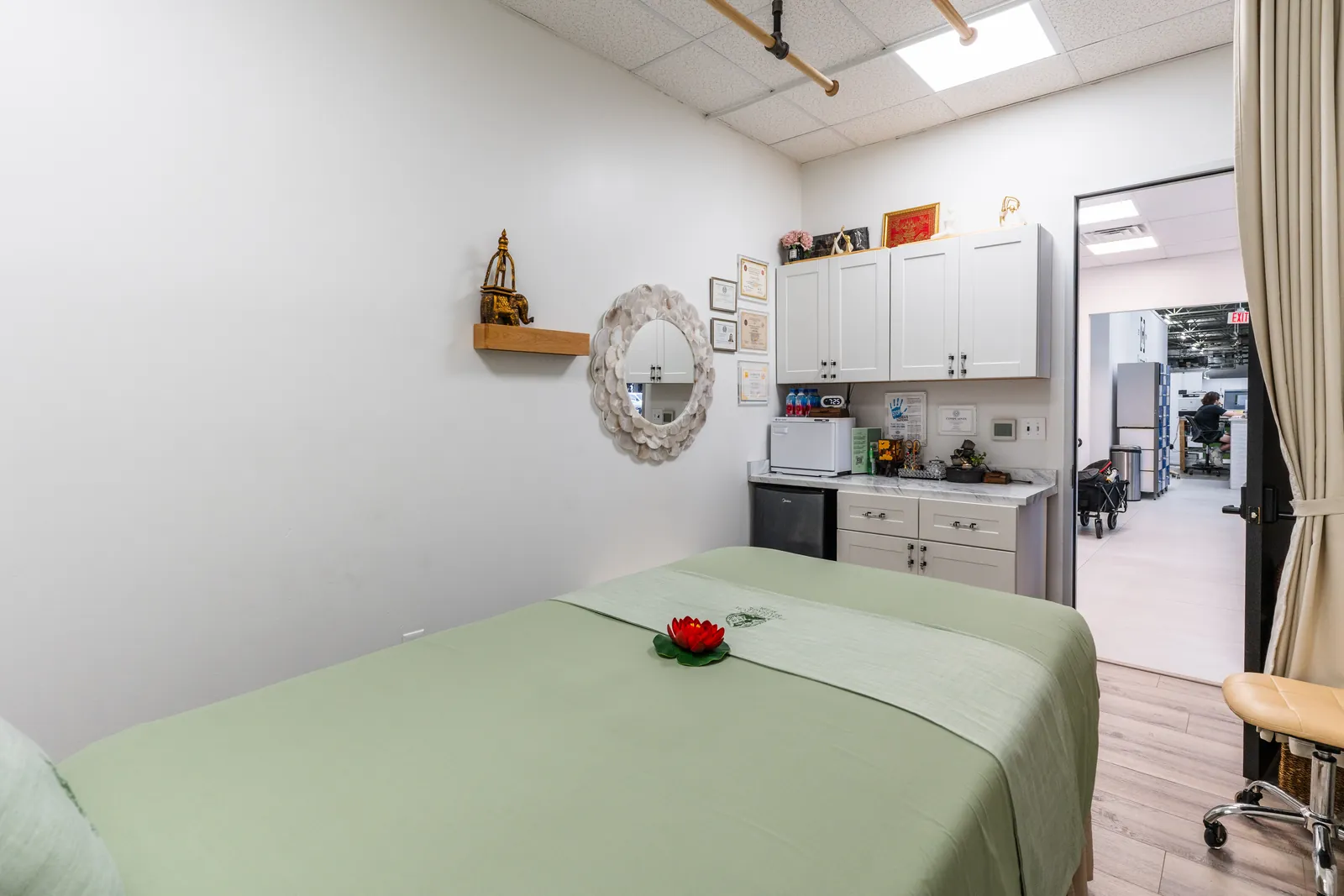Massage treatment room inside Hidden Gym North Dallas