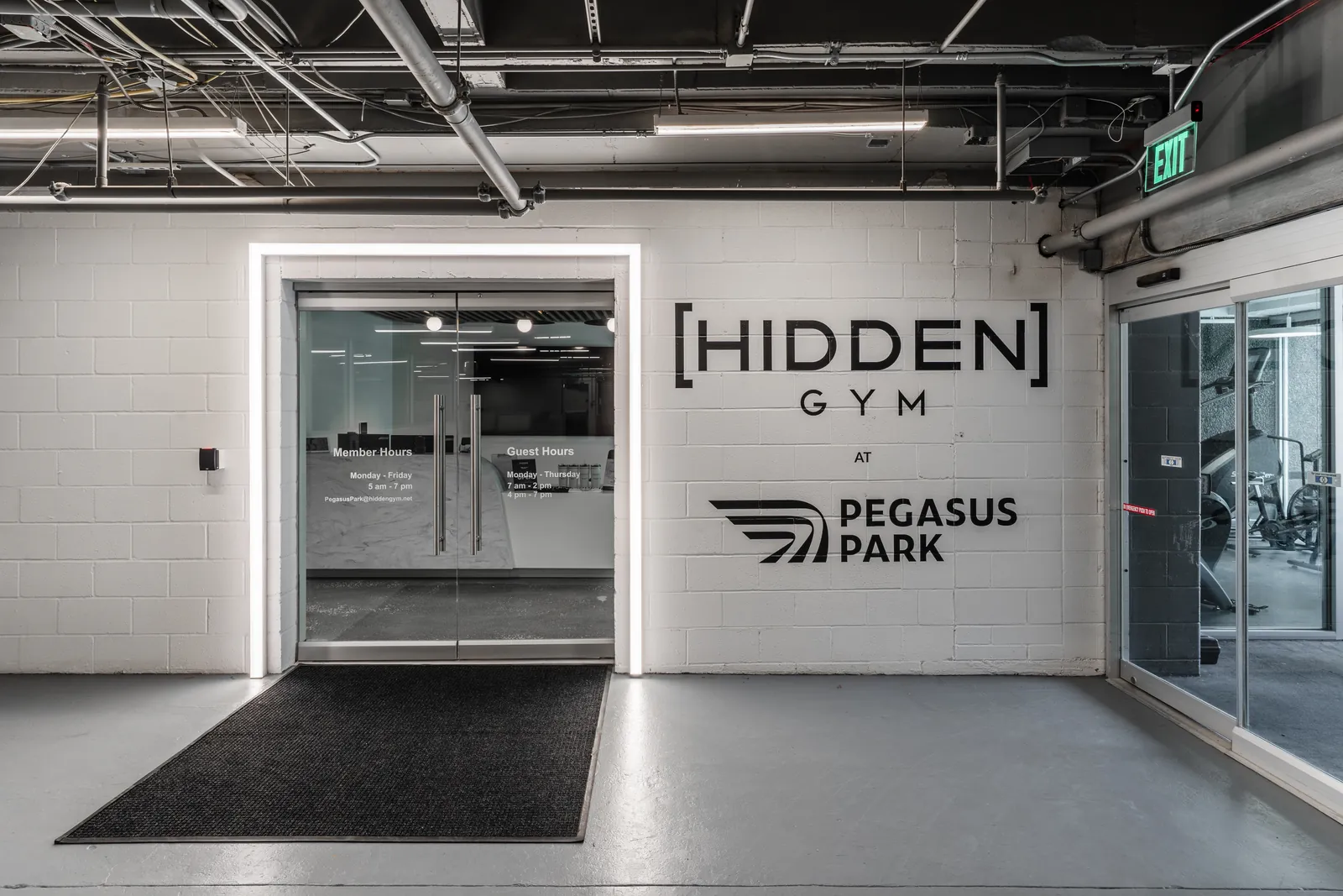 Hidden Gym at Pegasus Park — private campus facility