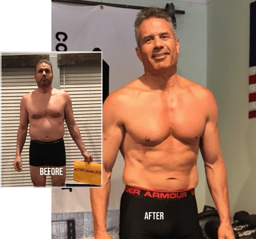 Hidden Gym client before and after transformation 1